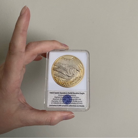 1933 Saint-Gaudens Gold Double Eagle Platinum-Accented Replica Archival Collec - Picture 8 of 16